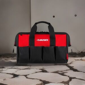 Husky 18in. 14 Pocket Zippered Tool Bag NEW contractor bag